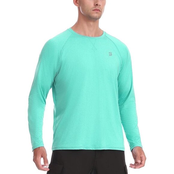 Men Light Long Sleeve UV Protection Rash Guard Swim Shirt for Athletic - Picture 2 of 7